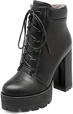 white platform military lace up boots