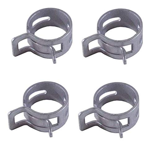 4 x Hose Collars 4 mm 5 mm 6 mm 8 mm 10 mm Petrol Fuel Hose Car Scooter Mower Moveable Clamp Fixing Spring (Diameter 10 to 12 mm)