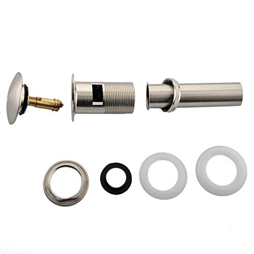 VCCUCINEÂ Brushed NickelÂ LavatoryÂ Water Stopper PopÂ UpÂ BathroomÂ Vanity SinkÂ Drain WithÂ Overflow, Vanity Sink Drain Stopper