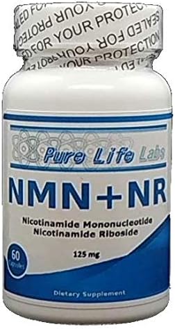 Pure Life NMN + NR Supplement Nicotinamide Mononucleotide Riboside NAD Booster NAD+ 60 Count