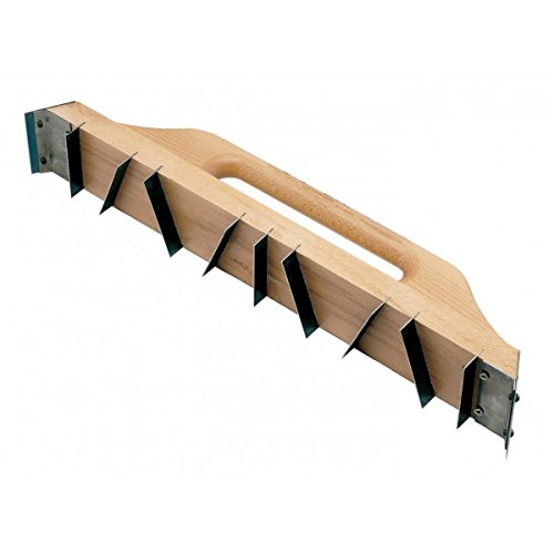 AUSONIA - 44100 Mason Wood Plane 42X6 CM with Wooden Handle E 11 Steel Blades Carefully Aligned for Maximum Results