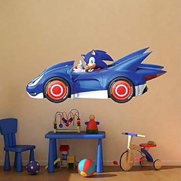 Sega Sonic Wall Decal Sonic The Hedgehog Racing Fast Race
