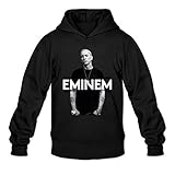 OMMIIY Men's Cool Eminem Hoodie Black M