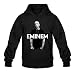 OMMIIY Men's Cool Eminem Hoodie Black M