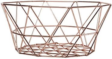SummerHawk Ranch Geometric Egg Basket – Copper, Metal Wire, Chicken Poultry Equipment