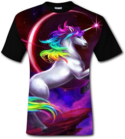 Men's 3D Printed I'm Magical Unicorn In Rainbow Short Sleeve T-shirts - L