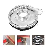 GOTOTOP Dust Shroud Cover Fits Angle Hand Grinders 80-125mm Clear Vacuum Dust Shroud Dry Grinding Dust Cover for 4"/ 5" Angle Grinders and Wet Polisher Concrete Grinding Diamond Cup Wheels