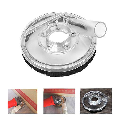 GOTOTOP Dust Shroud Cover Fits Angle Hand Grinders 80-125mm Clear Vacuum Dust Shroud Dry Grinding Dust Cover for 4"/ 5" Angle Grinders and Wet Polisher Concrete Grinding Diamond Cup Wheels