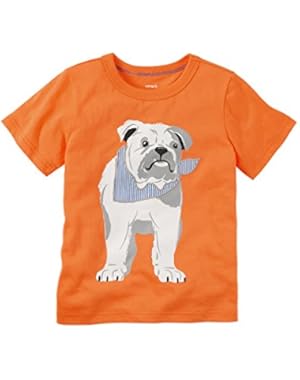 Carters Baby Clothing Outfit Boys Dog Tee T-shirt Orange