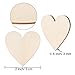 Wood Heart Cutouts Wood Heart Slices Embellishments Ornaments for Wedding, Valentine, DIY Supplies (2 Inch, 120 Pieces)