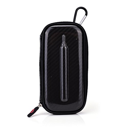 Hardshell Vape Case for Pen E-Cigarettes w/ Net Pocket and 3 Elastic Loops Black