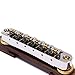 WINOMO Archtop Jazz Guitar Bridge with Gold Roller Saddles Rosewood B-23