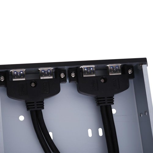 ttnight 5.25 inch USB 3.0 Front Panel Floppy Disk Bay 4 Ports Hub Bracket Cable