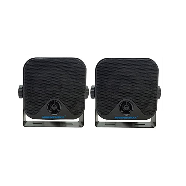 4-Heavy-Duty-Waterproof-Boat-Marine-Box-Outdoor-Speakers-Surface-Mounted-for-Skid-Steer-ATV-UTV-RZR-Golf-Cart-Tractor-Powersports-Boat-Motorcycle