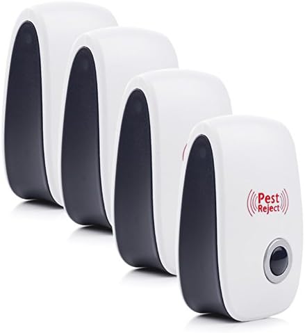 4 Pack Pest Control, Electronic mosquito repellent,Ultrasonic insect repellent for Insects, Rodents, Mice, Rats, Roaches, Ants,Spiders, Flies, Eco-Friendly