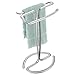mDesign Metal Countertop Hand Towel Holder - Double-Sided Stand for Bathroom and Vanity Hand Towels and Small Guest Towels - Counter Towel Holder for Bathroom - Spira Collection, Chrome