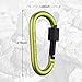 Carabiner Clip with Lock D Shape, Aluminum Carabiner Keychain Climbing Carabiner with 110 Lbs Load Capacity Durable Screw Gate Climbing Hooks for Outdoor Camping Fishing Hiking Traveling, 3.15 (4pack)