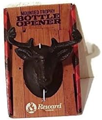 Reward Lodge Mounted Trophy Bottle Opener - Cast Iron Brown Moose