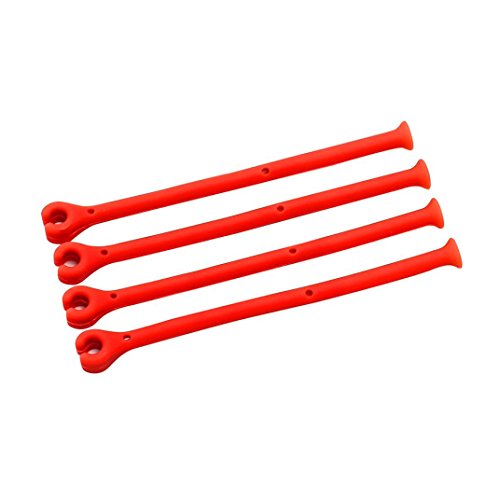 FTXJ Adjust Silicone Wine Glass Dishwasher Goblet Holder Safer Stemware Saver (Red)