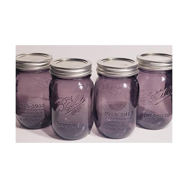 Ball Mason Jar16 Oz. Purple Glass Heritage Collection Set Of 4