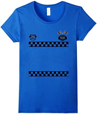 Women's Race Car Driver Racer Kids &amp; Adult Halloween Costume T-Shirt Medium Royal Blue