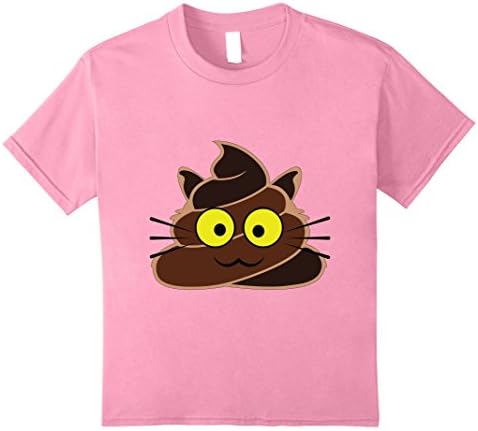 Kids Cat Emoji Shirts Poop Emoji TShirt 10 Pink