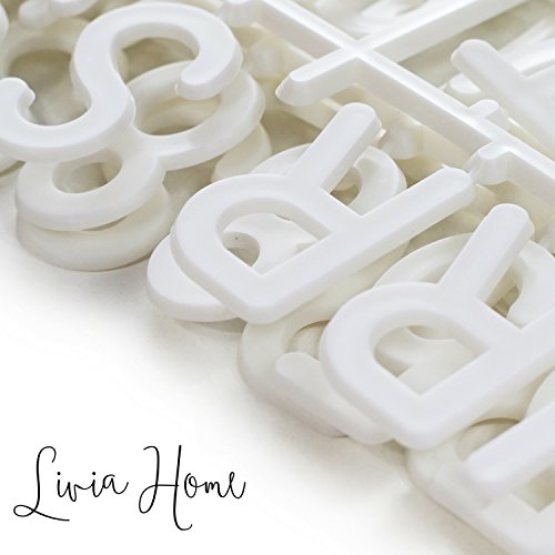 Buy Full Set of White Letter Board Letters for Felt Letter Boards 328