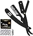 Professional Barber Straight Edge Razor Safety with 100-Pack Derby Blades - 100 Percent Stainless Steel - by Utopia Care