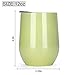 12 oz Insulated Stemless Glass,Stemless Wine Glass,Wine Tumbler, Exclusive for Home, Office,Perfect for Wine,Coffee, Drinks,Champagne,Cocktails (12oz, Lemon yellow)