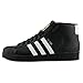 Adidas Pro Model Youth Round Toe Leather Black Sneakers