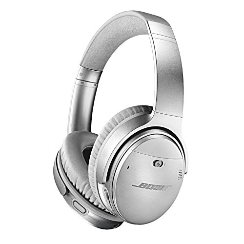 Bose QuietComfort 35 (Series II) Wireless Headphones, Noise Cancelling – Silver (Renewed)
