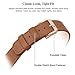 SWEES Leather Band Compatible for Galaxy Watch 42mm, 20mm Genuine Leather Bands strap with Quick Release for Samsung Galaxy Smartwatch 42mm Women Girls & Gear S2 Classic & Gear Sport, Classic Brown