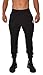 YoungLA Slim Fit Joggers for Men | French Terry Cotton Skinny Tapered Sweatpants | Gym Sports Activewear Workout Clothes 2o2 Black Large