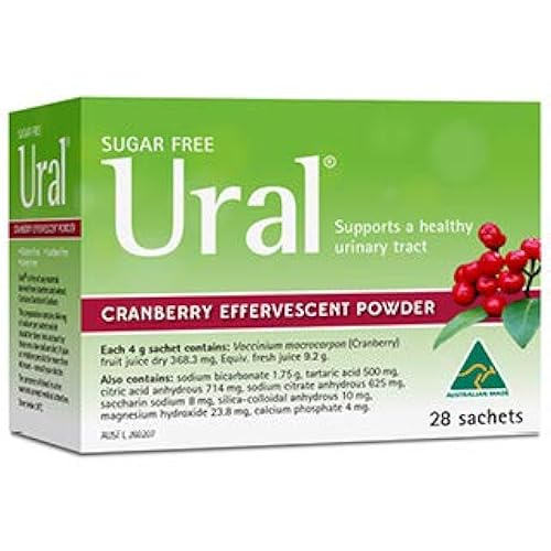 Ural Cranberry Effervescent Powder 4G * 28 Sachets Urinary Alkalinizer