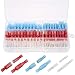 Hilitchi 130-Pcs 24-10AWG Assorted Nylon Fully Insulated Female & Male Bullet Butt Wire Crimp Connector Terminals Assortment Kit