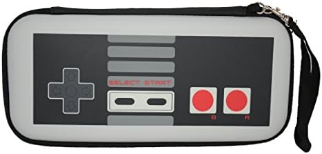 Nintendo Switch Case with Tempered Glass Screen Protector Included / Game &amp; Accessory Storage NES Controller Design by Panda Board