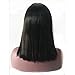 Fanshow Brazilian Virgin Hair Glueless Short Bob Wig Straight Middle Part Machine Made Human Hair Wigs 12inch