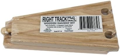 Right Track Toys Wooden Train Track Pieces: 2 V-Shaped Track Pieces 100% Compatible with All Major Brands Including Thomas Wooden Railway System