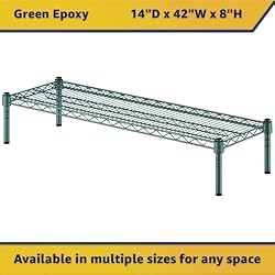 Zedfire 14" x 42" x 8" Green Epoxy Wire Storage