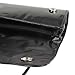 b.m.c BMC Womens Synthetic Patent Leather Evening Clutch w/Black Cord Shoulder Straps - AFTER HOURS BLACK
