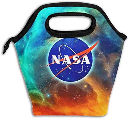 QBahoe Lunch Bag Space Nebula Galaxy NASA School Office Travel Waterproof Lunch Tote Box Container Pouch Food Carrying Insulated Holder Case