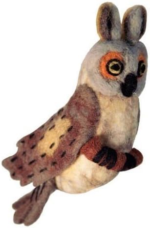Great Horned Owl Woolie Ornament by DZI Handmade Designs