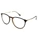 PenSee Womens Fashion Oversized Clear Lens Round Circle Eye Glasses (Tea brown)