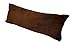 Web Linens Inc Replacement Cover Pillowcase for Any 20 Inch x 54 Inch Body Pillow – Durable Zipper - Super Soft Comfy Cuddly Sherpa Microplush Easy Care Washable - Chocolate