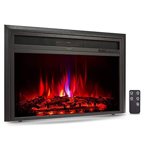 COZ 32 Inch Embedded Space Heater, Recessed Electric Fireplace Insert