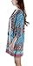 Women Bohemian Neck Tie Floral Print Ethnic Style Shift Dress (Small, pattern 8)