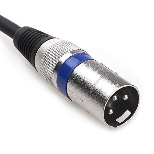 MOBOREST XLR to 3.5mm Microphone Cable XLR Splitter, XLR Male to 3.5mm 1/8 Male TRS Stereo Mini