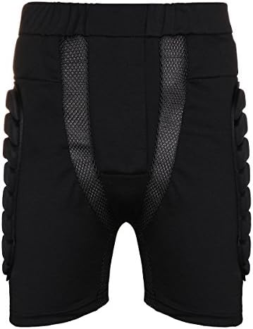 Posher FL6 3D Padded Protective Shorts Hip Butt EVA Pad Short Pants Heavy Duty Protective Gear Guard Drop Resistance for Ski Skiing Skating Snowboard Cycling, Fits for Kids / Teens / Adults (XS)