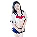 YINUO1 4pcs/set Schoolgirl Costume Sexy Lingerie Set Cosplay Student Butterfly Uniform Costumes Outfit with Stockings