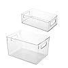 Queta-Premium-Transparent-Pantry-Organizer-Bins-Set-of-6-Containers-4-Large-and-2-Small-Organizing-Bins-Storage-Organizers-for-Kitchen-Pantry-Cabinets-Countertops-Cupboards--BPA-Free Queta Premium Transparent Pantry Organizer Bins - Set of 6 Containers (4 Large and 2 Small Organizing Bins) Storage…